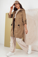 Dámská bunda parka tmavě béžová
