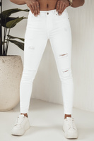 Dámské džínové kalhoty bílé