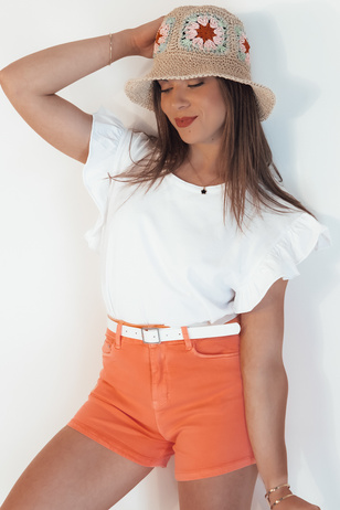 Women's orange shorts