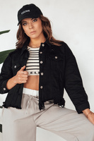 Женская джинсовая куртка oversize черного цвета