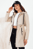 Женская светло-бежевая куртка-парка