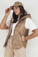 Женский стеганый золотой жилет