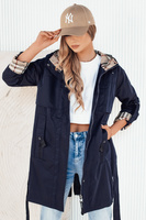 Женская темно-синяя куртка-парка