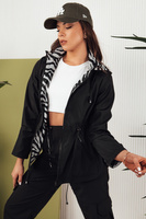 Женская куртка-парка черного цвета