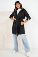 Женская куртка-парка черного цвета