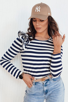 Dámska pruhovaná blúzka námornícka modrá