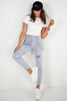 Dámske džínsové nohavice fialové