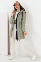 Жіноча куртка-парку зелена