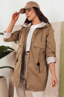 Жіноча куртка-парку темно-бежева
