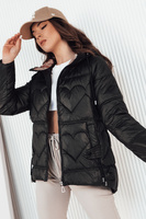 Жіноча стьобана куртка чорна