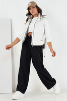 Жіночий стьобаний жилет білий