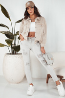 Жіночі джинсові штани світло-сірі